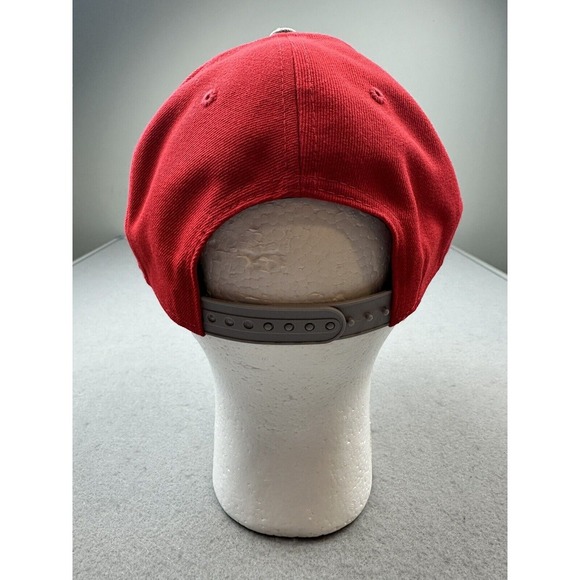 CLEVELAND INDIANS(GUARDIANS) NEW ERA 9/FIFTY HAT/CAP SNAP BACK RED/WHITE STITCH - Picture 3 of 6